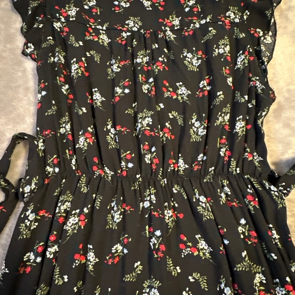 Ditsy Floral Midi Dress XS Prairie Boho Suzy Shier Cottagecore Dark Romantic - Picture 7 of 8